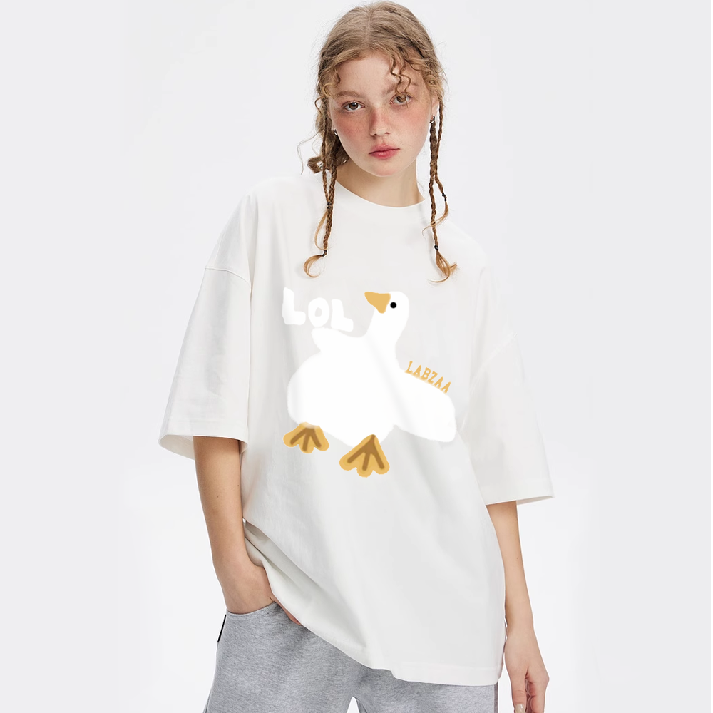 Urban Cartoon Duck Graphic T-shirt
