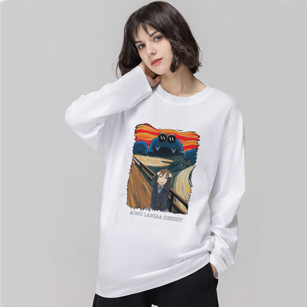 Cartoon Oil Printing Graphic Sweatshirt