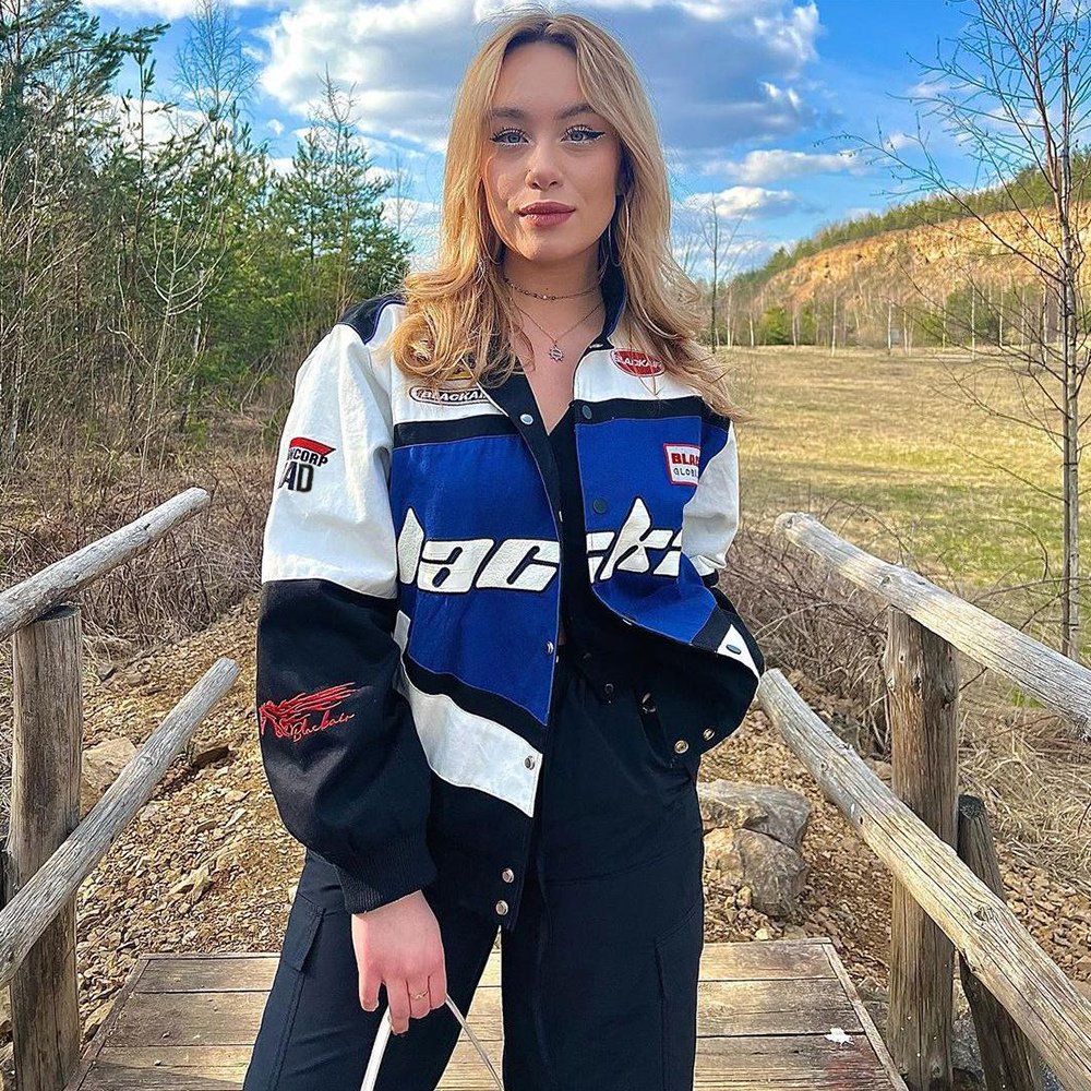 Vintage Street BlackAir Motorcycle Varsity Jacket