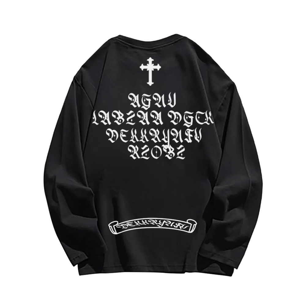 Cross Letter Long Sleeve Shirt