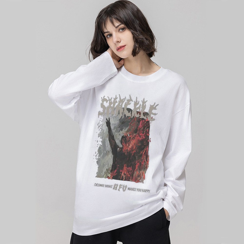 High Street Bold Graphic T-Shirt Long Sleeve Shirt