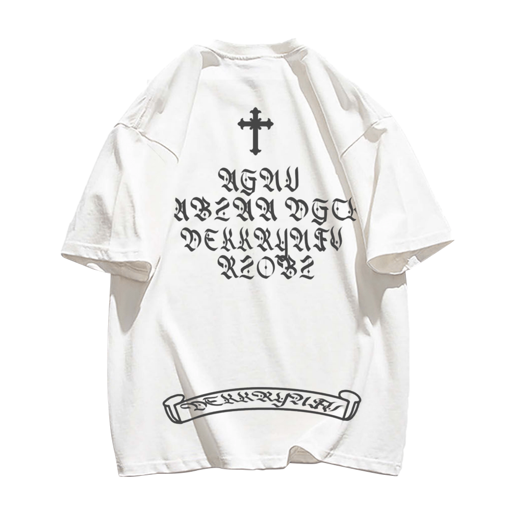 American Cross Letter Print T-shirt