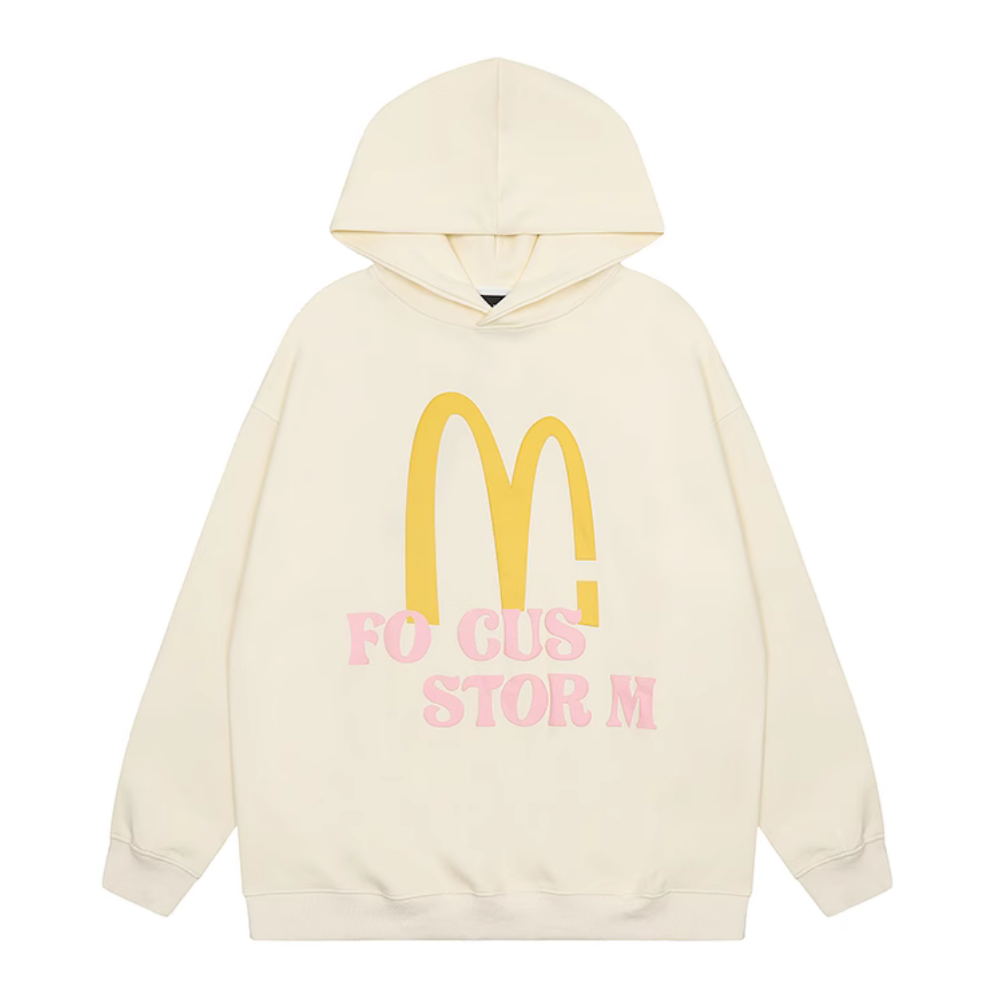 Casual Japanese Letter Print Hoodie