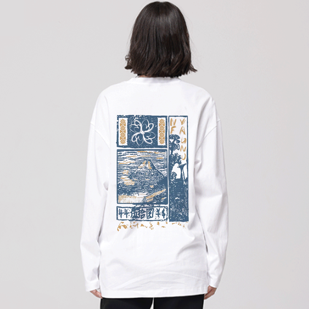 Vintage Graphic Print Long Sleeves