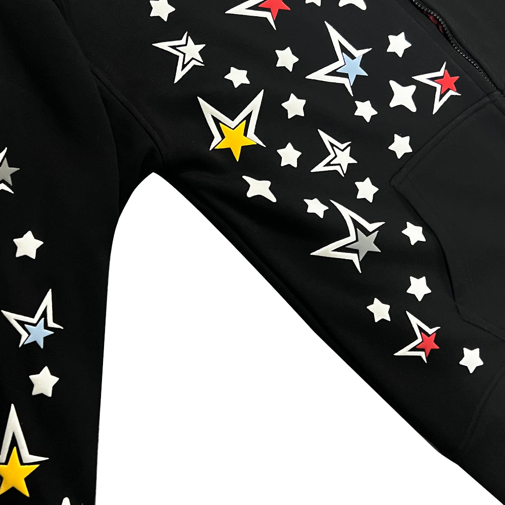 6Kull Puff Print Luxury Milky Way Zip Up Jacket