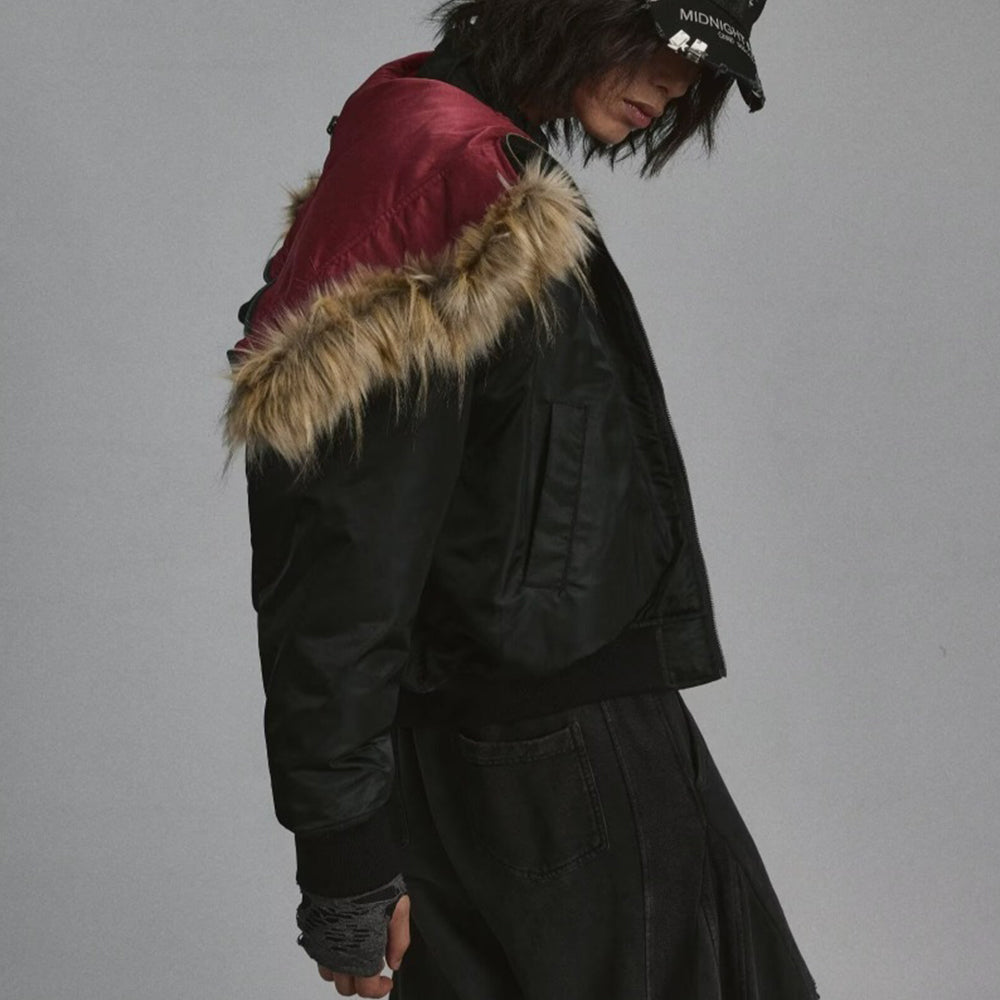 Fur Collar Padded Hooded Jacket