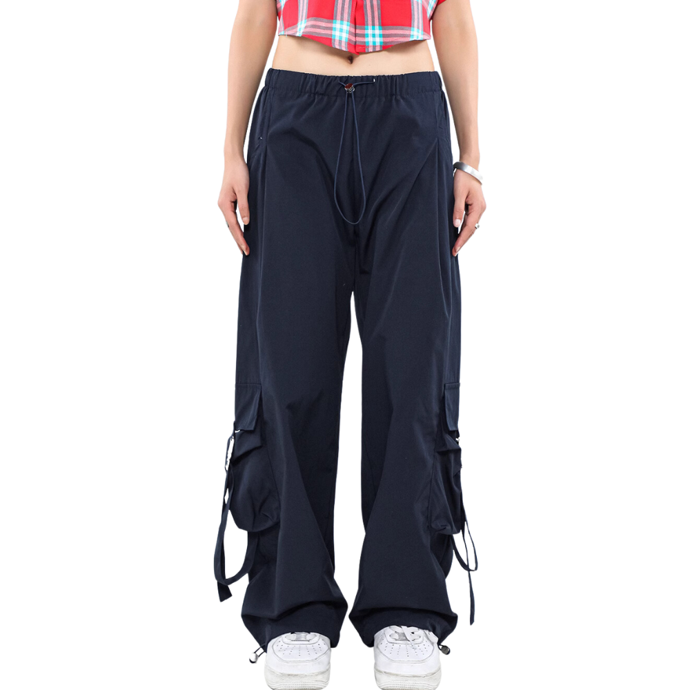 Lightweight Wide-Leg Cargo Pants