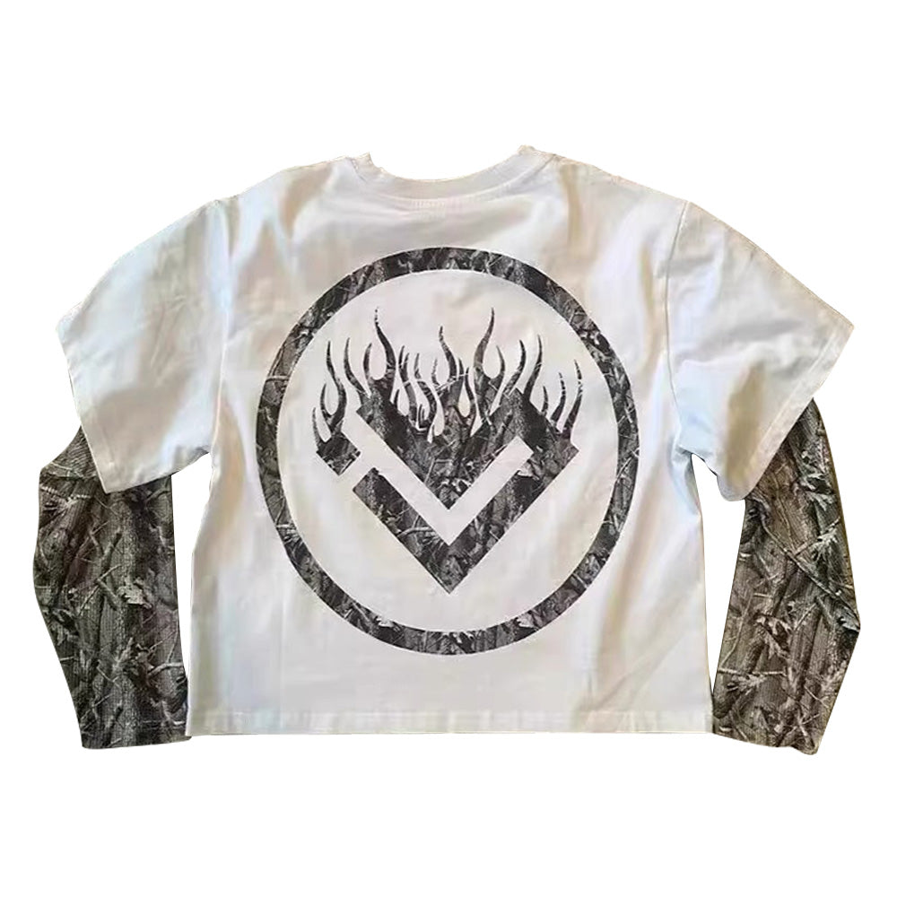 New Splicing Letter Print Design Sweatshirt