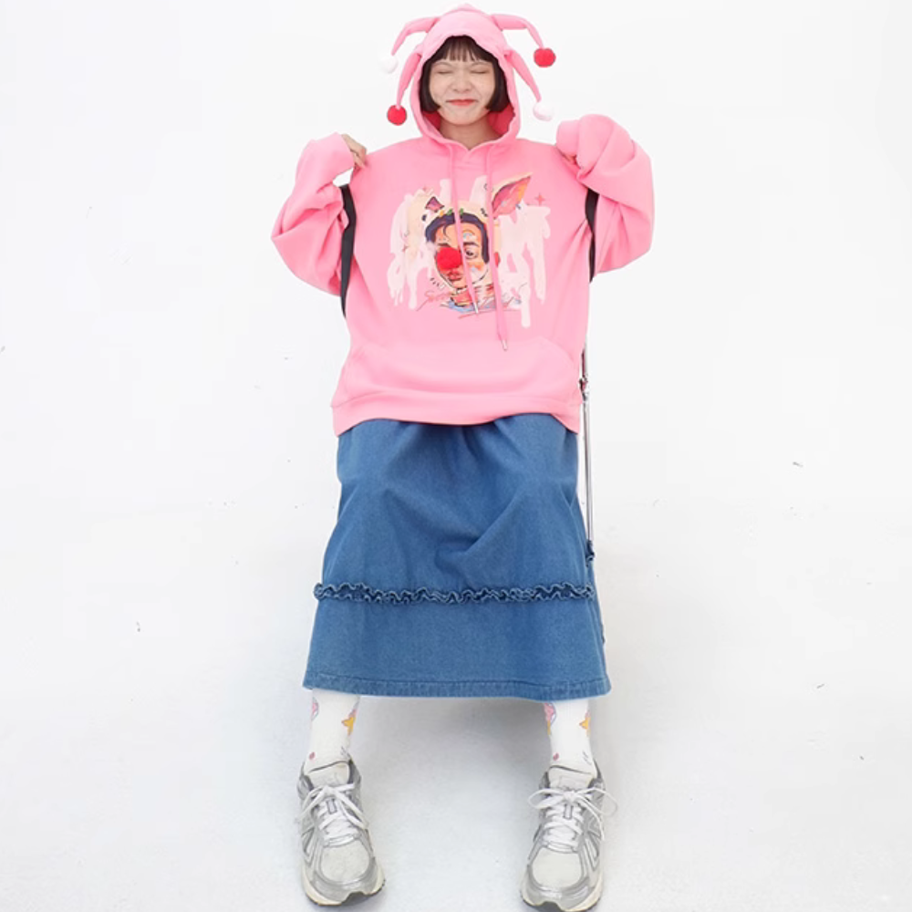 Funny Joker Print Hoodie