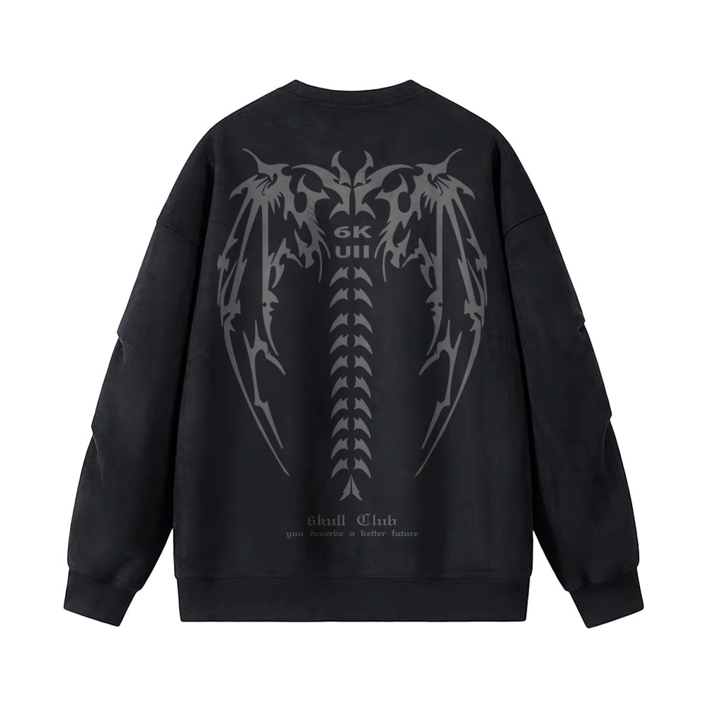 6Kull Heavy Suede Wing Sweatshirt