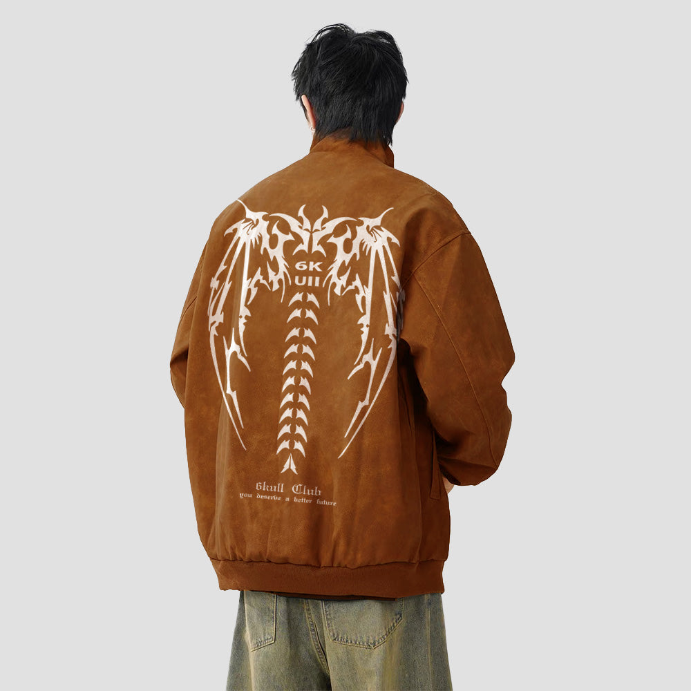 6Kull Suede bone wing FW24 Jacket