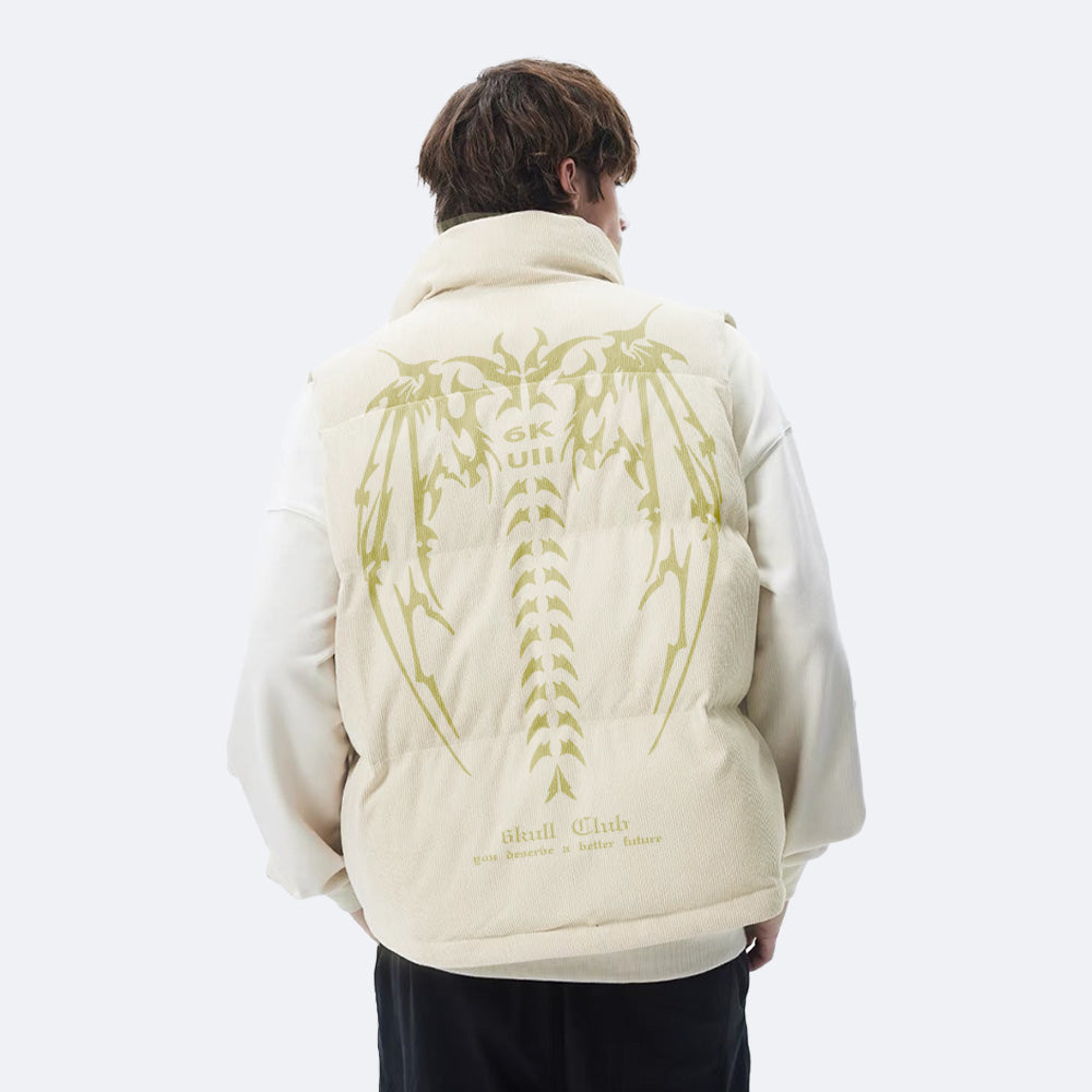 6Kull Bone Wing Suede Vest