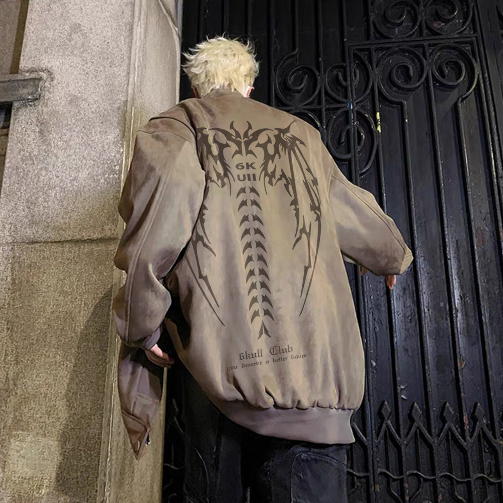 6Kull Stand Collar Bone Wing Jacket