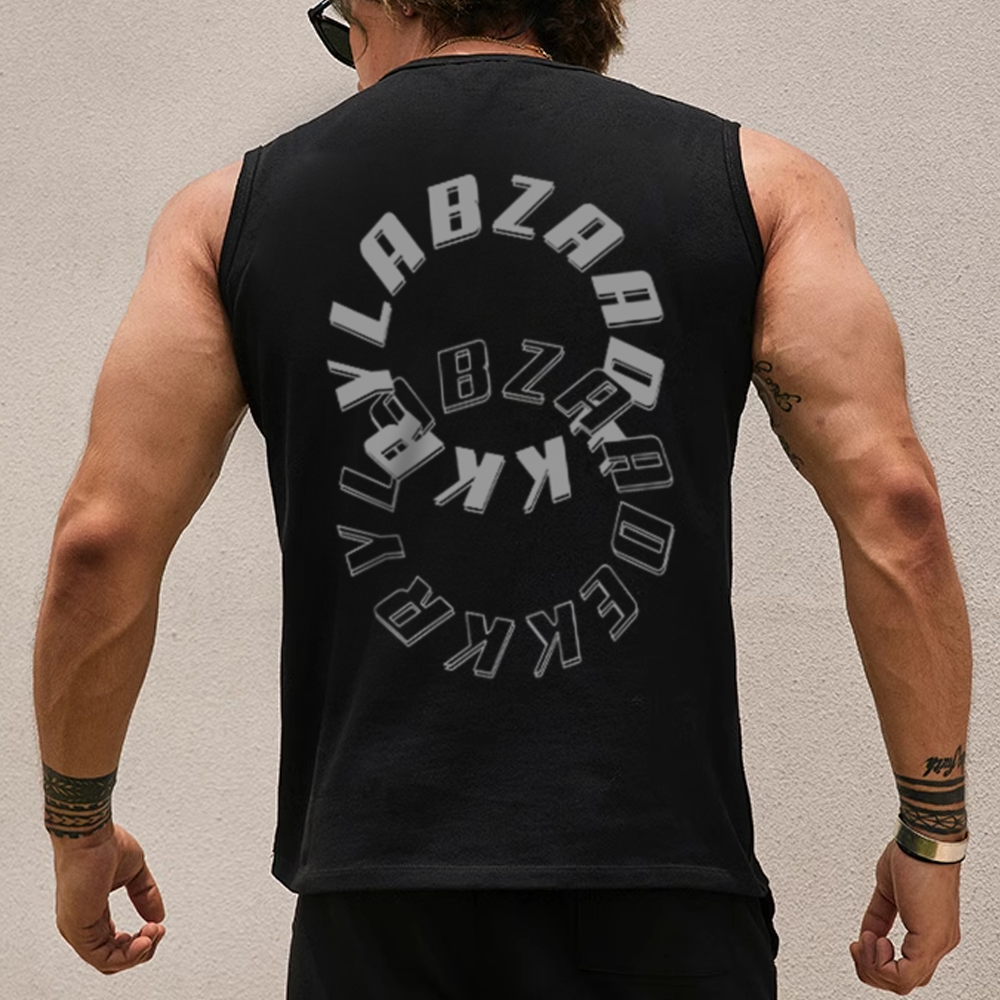 Lettered Double Circle Sports Vest
