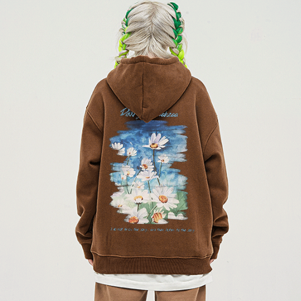 Little Daisy Oil Painting Hoodie
