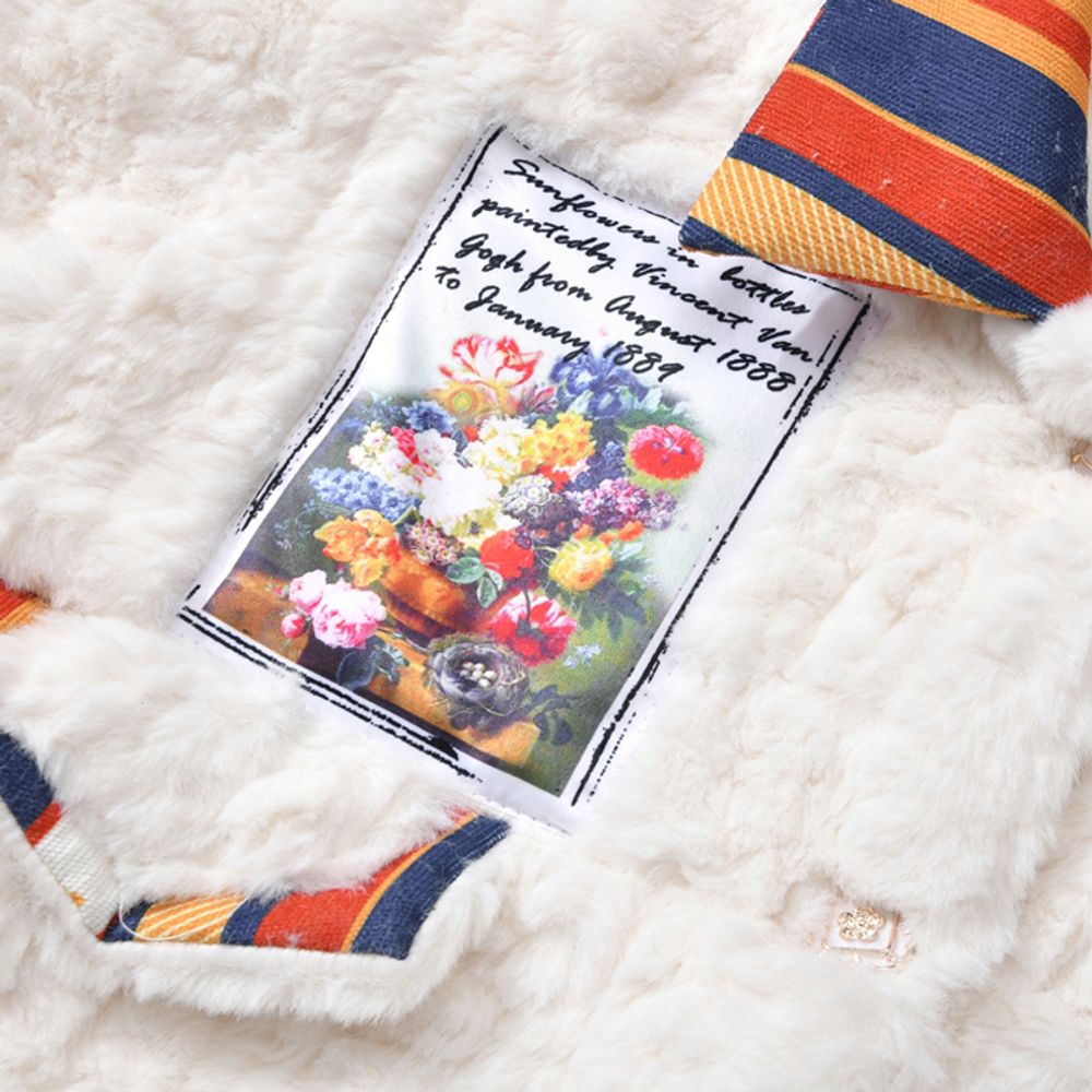 【NOW TREND】Famous Painting Patch Cotton Coat