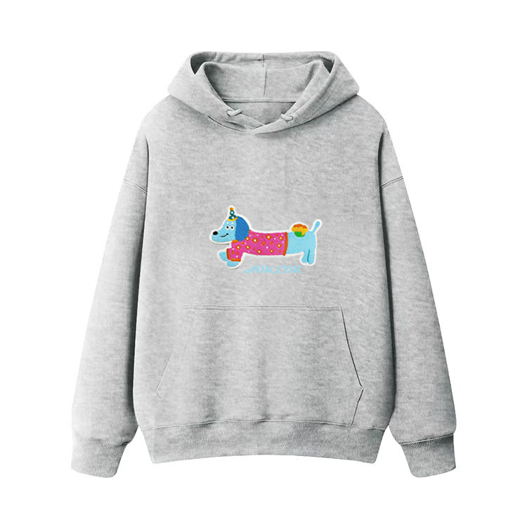 AG Embroidery Blue Dachshund Dog Hoodie