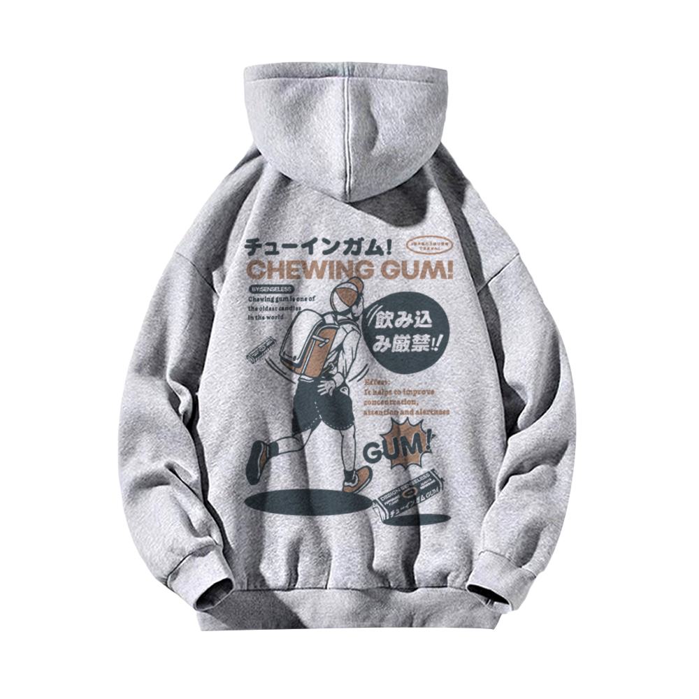 Japanese Retro Manga Print Hoodie