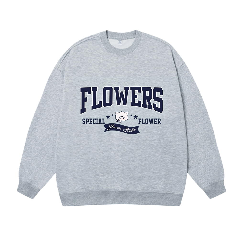 Casual Flowers Bear Sweatshirt
