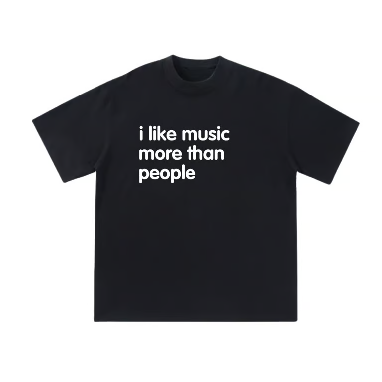 Unseen Echoes I Like Music More Than People Tee