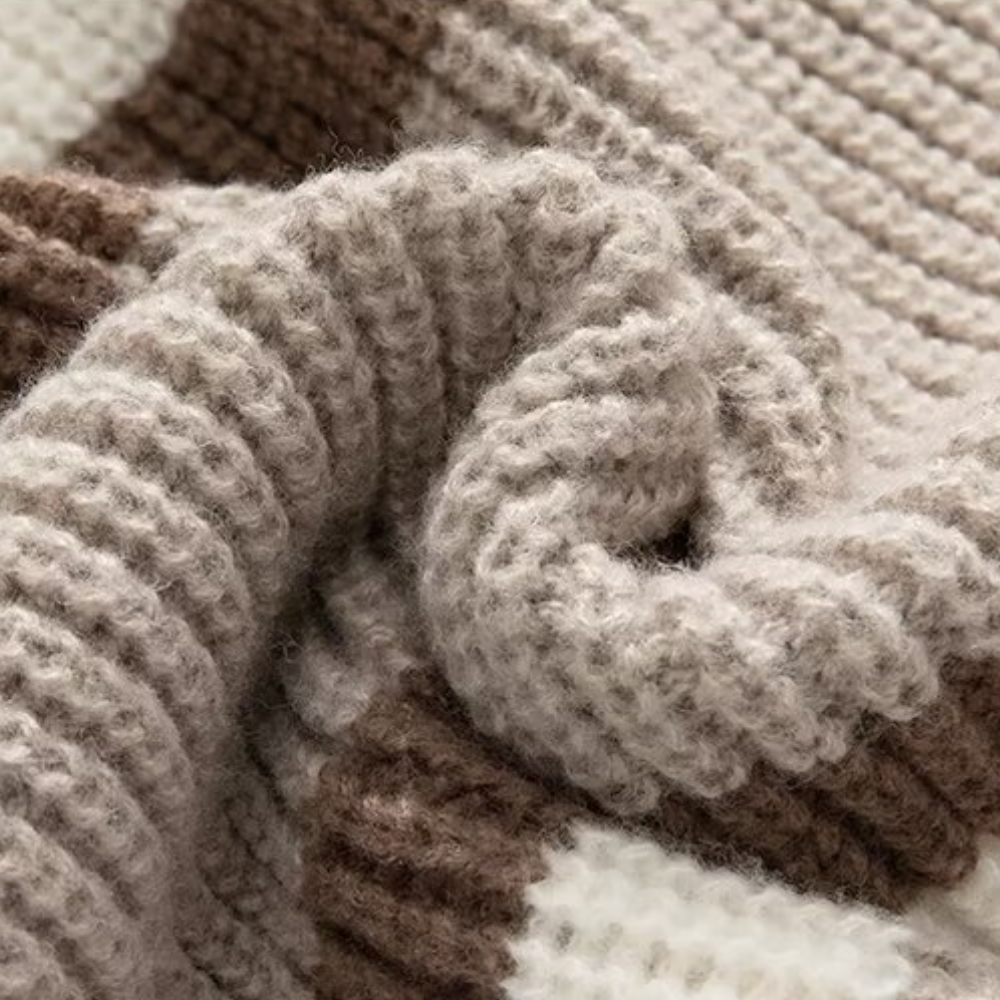 OOC' Retro Striped Contrast Casual Knit Sweater