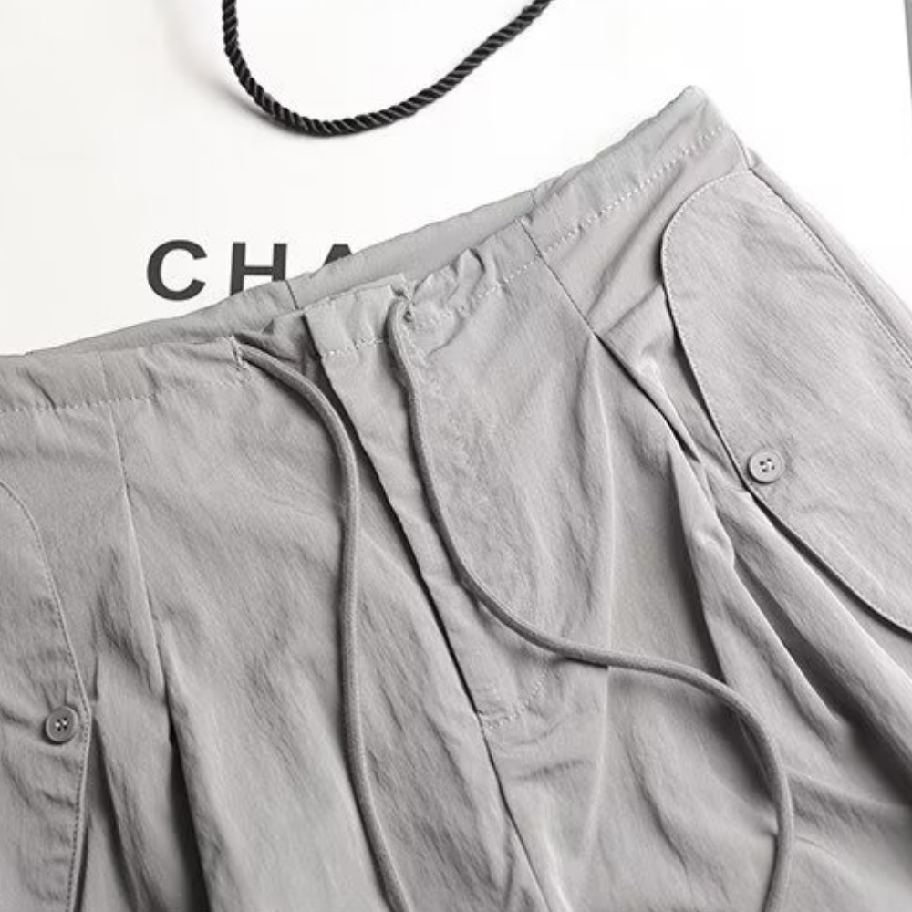 Women's Solid Color Paratrooper Cargo Pants