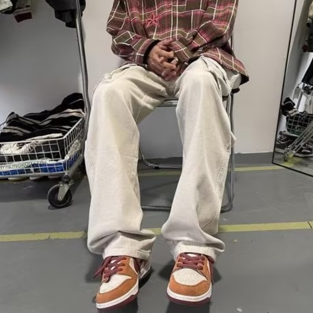 Versatile High Street Straight Cargo Pants