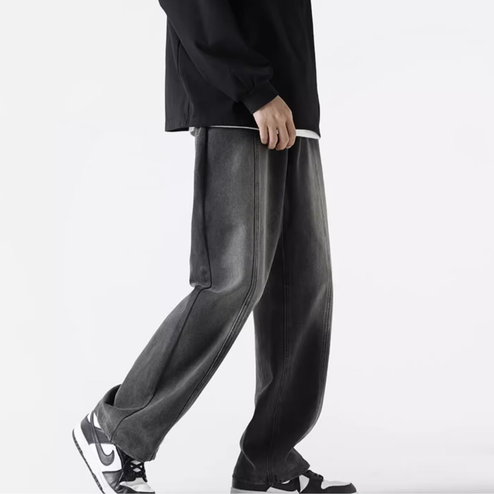 Gradient Black Straight Leg Jeans