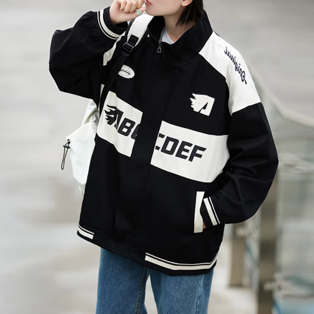 American Racing Zip Embroidered Jacket