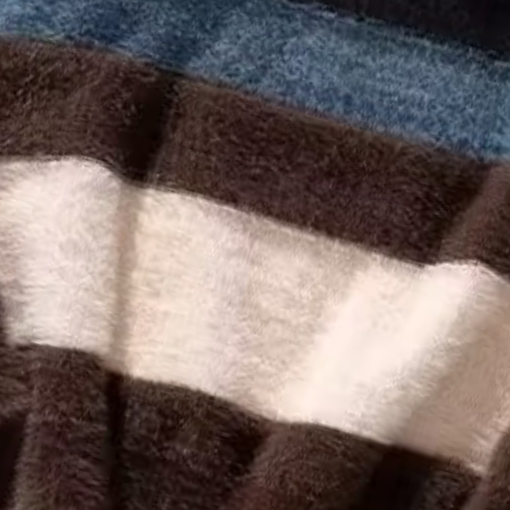 OOC' Retro Contrast Mink Striped Sweater