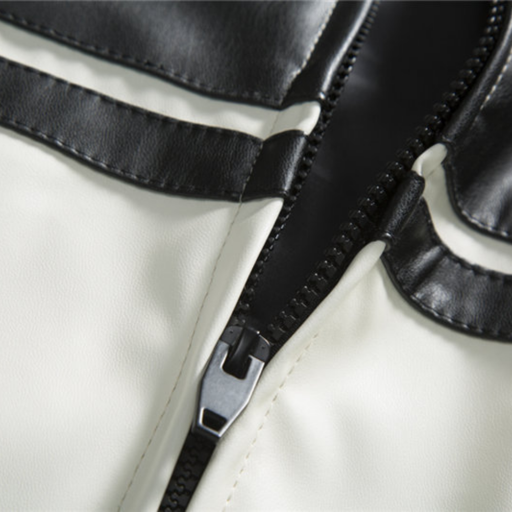 Japanese Letter PU Jacket