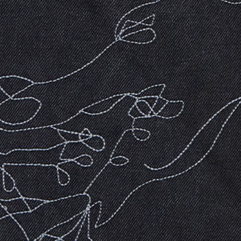 High Street Embroidered Jeans
