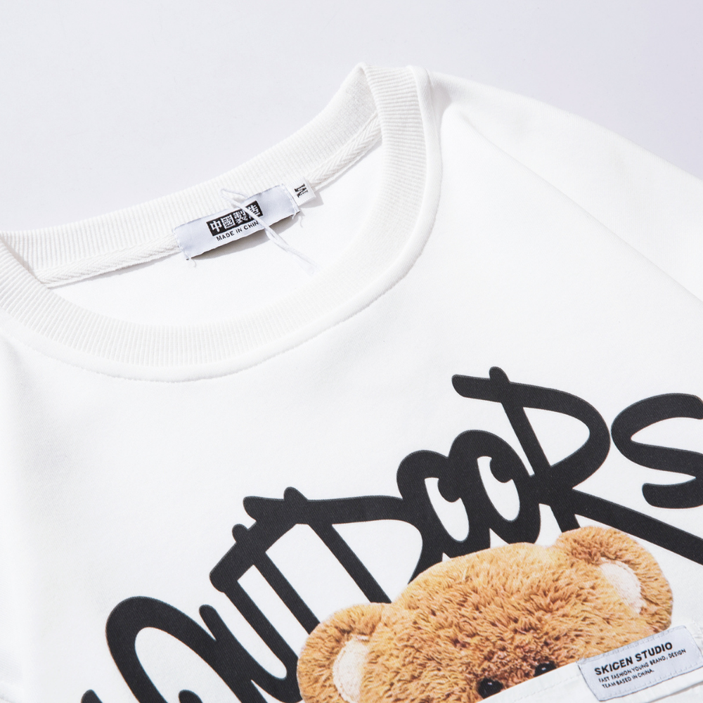 Casual Three-dimensional Mask Bear Sweatshirt