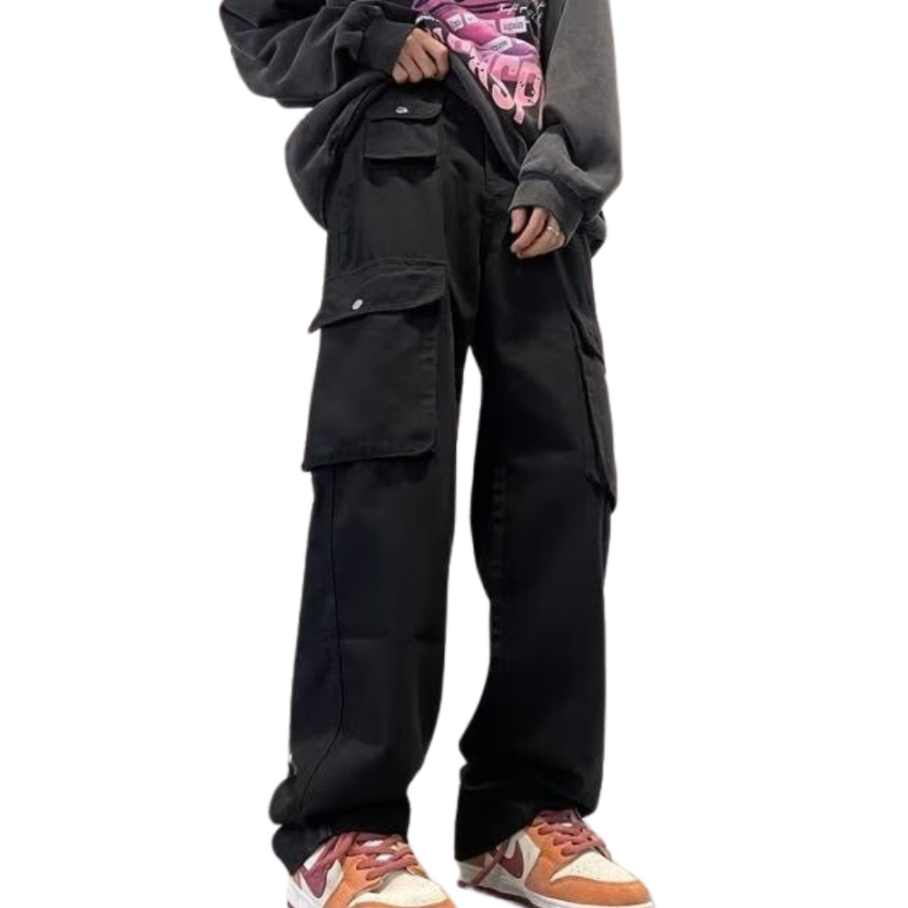 Versatile High Street Straight Cargo Pants