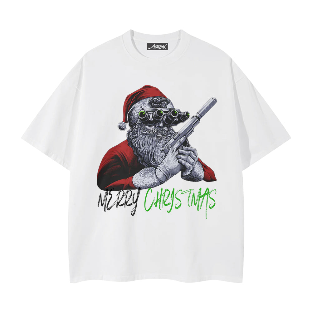 High Street Santa Claus With A Gun T-Shirt