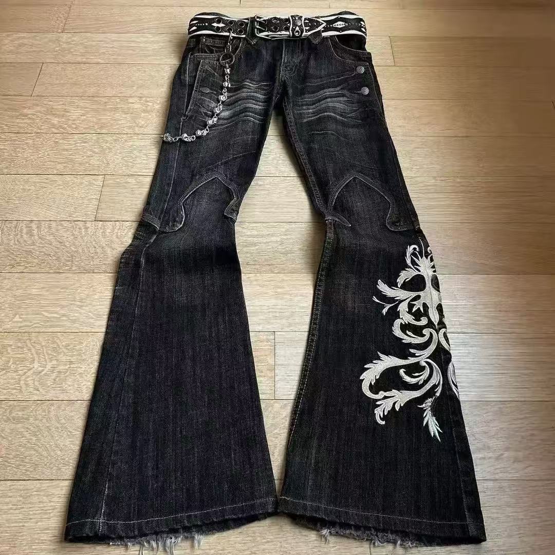 Unseen Echoes Gothic Flare Denim