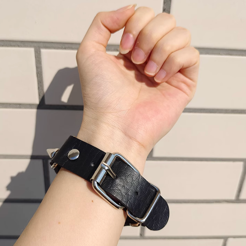 Punk Rivet Leather Bracelet