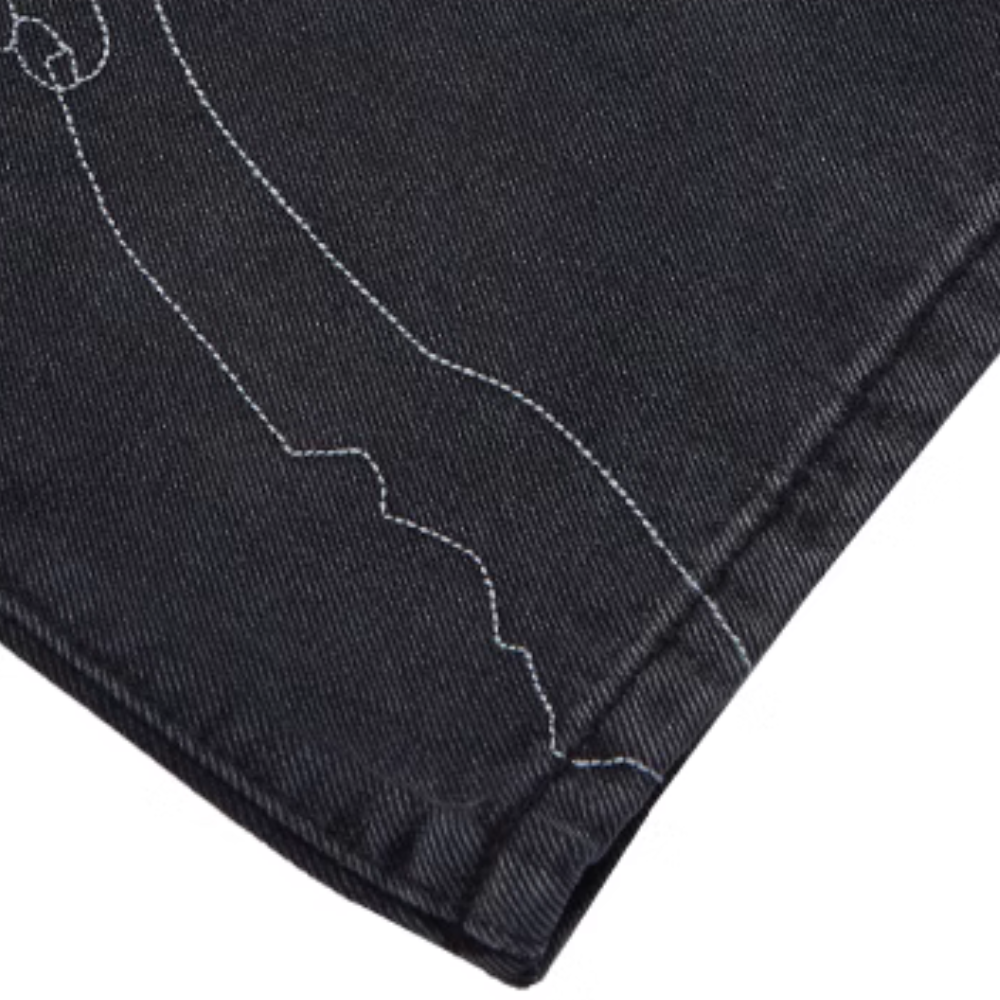 High Street Embroidered Jeans