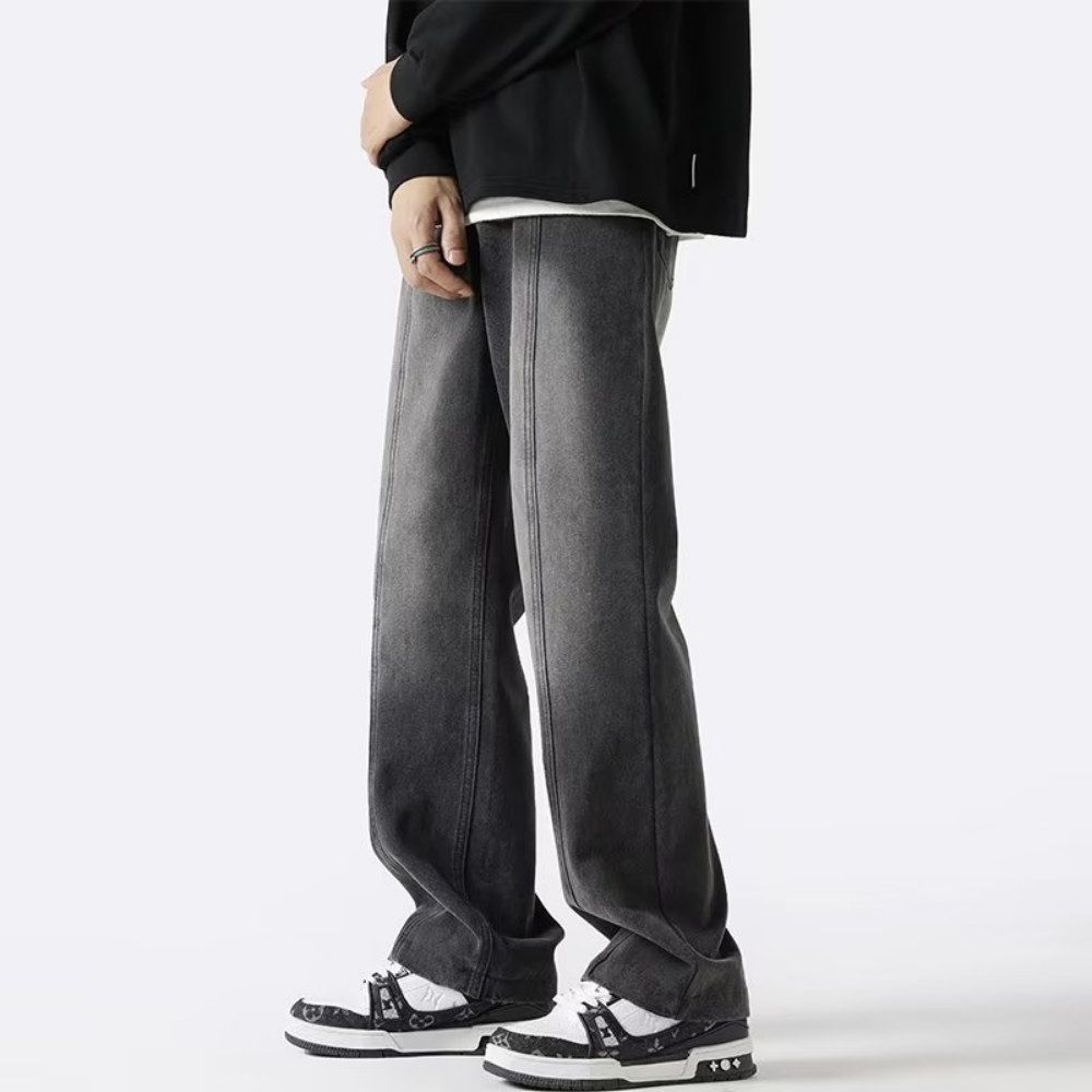 Gradient Black Straight Leg Jeans