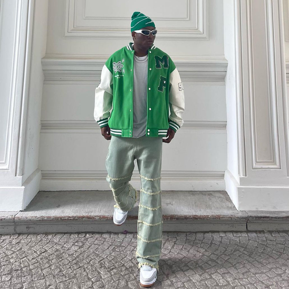 Vintage Raw Edge Washed Straight Jeans