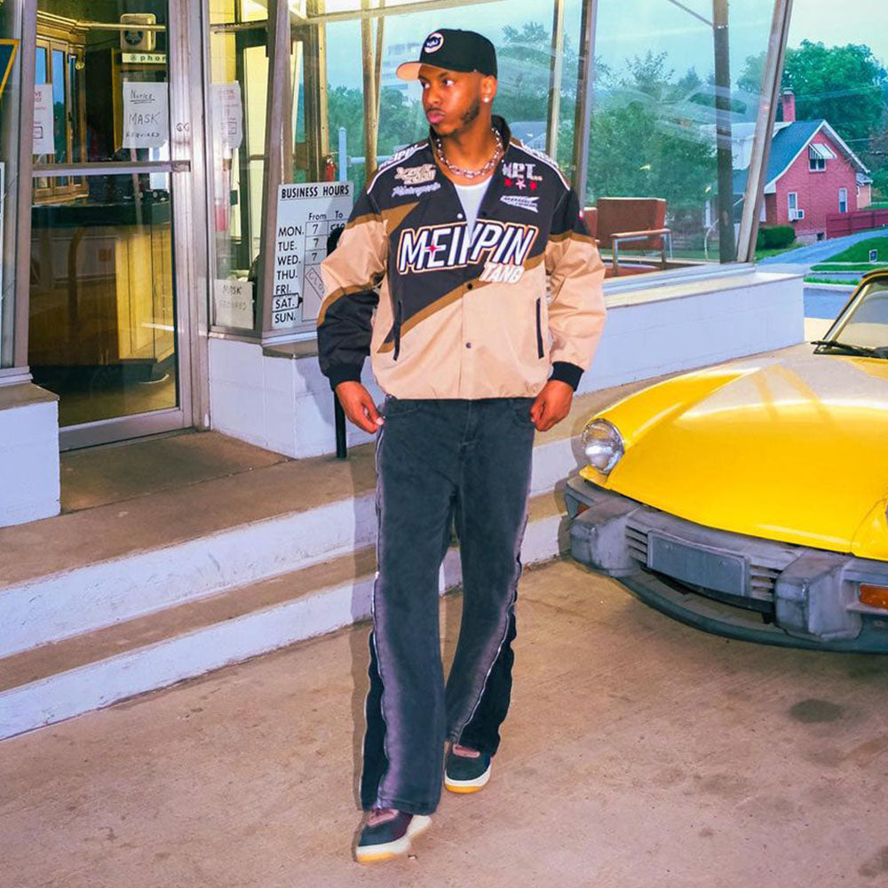 Urban High Street Motorcycle Style Jacket