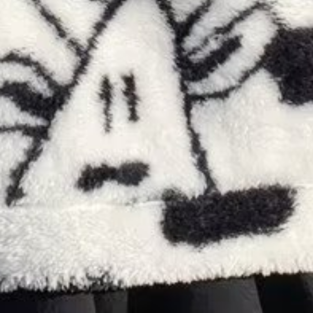 Cartoon Dairy Cow Sherpa Sweater