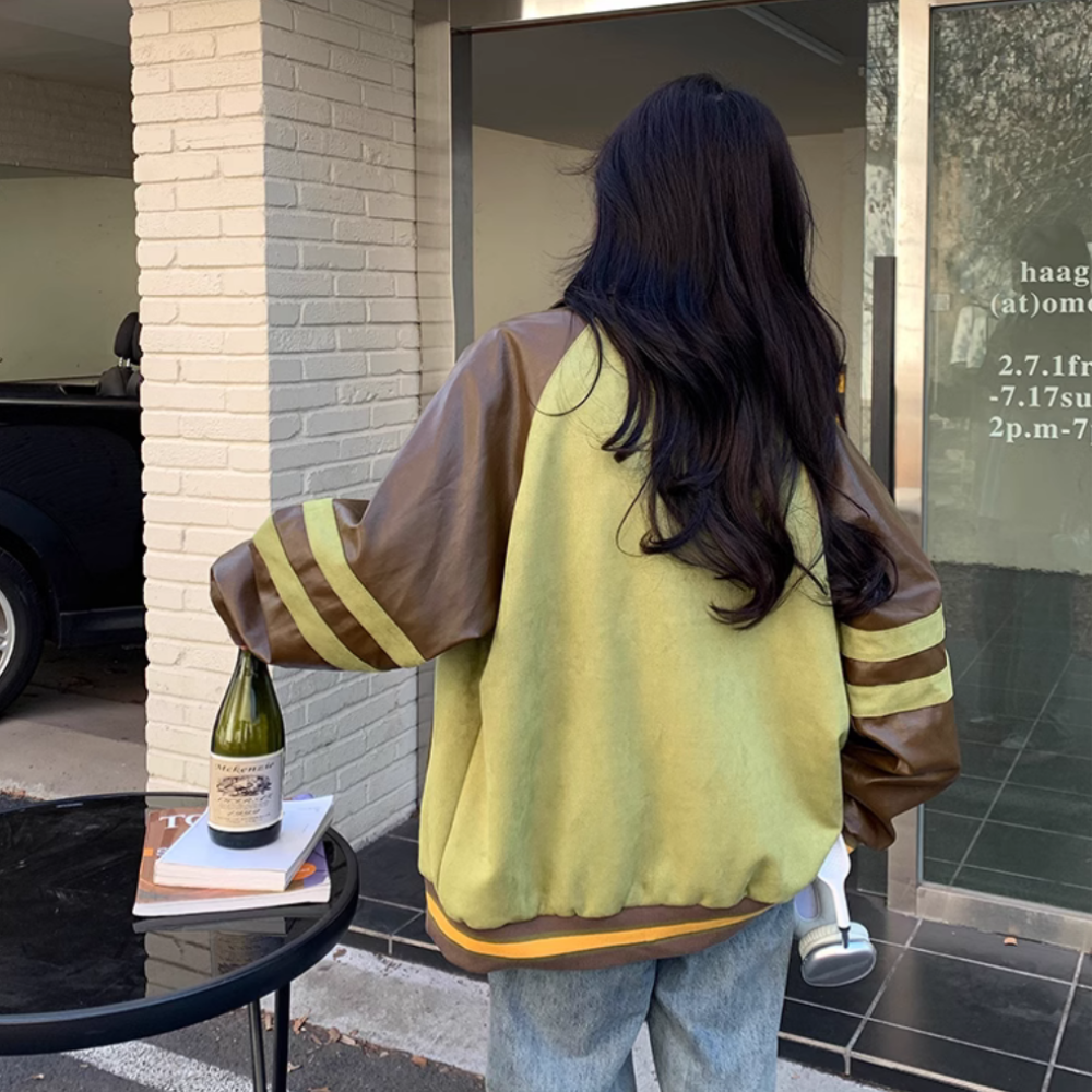 Vintage Towel Embroidered Suede Jacket