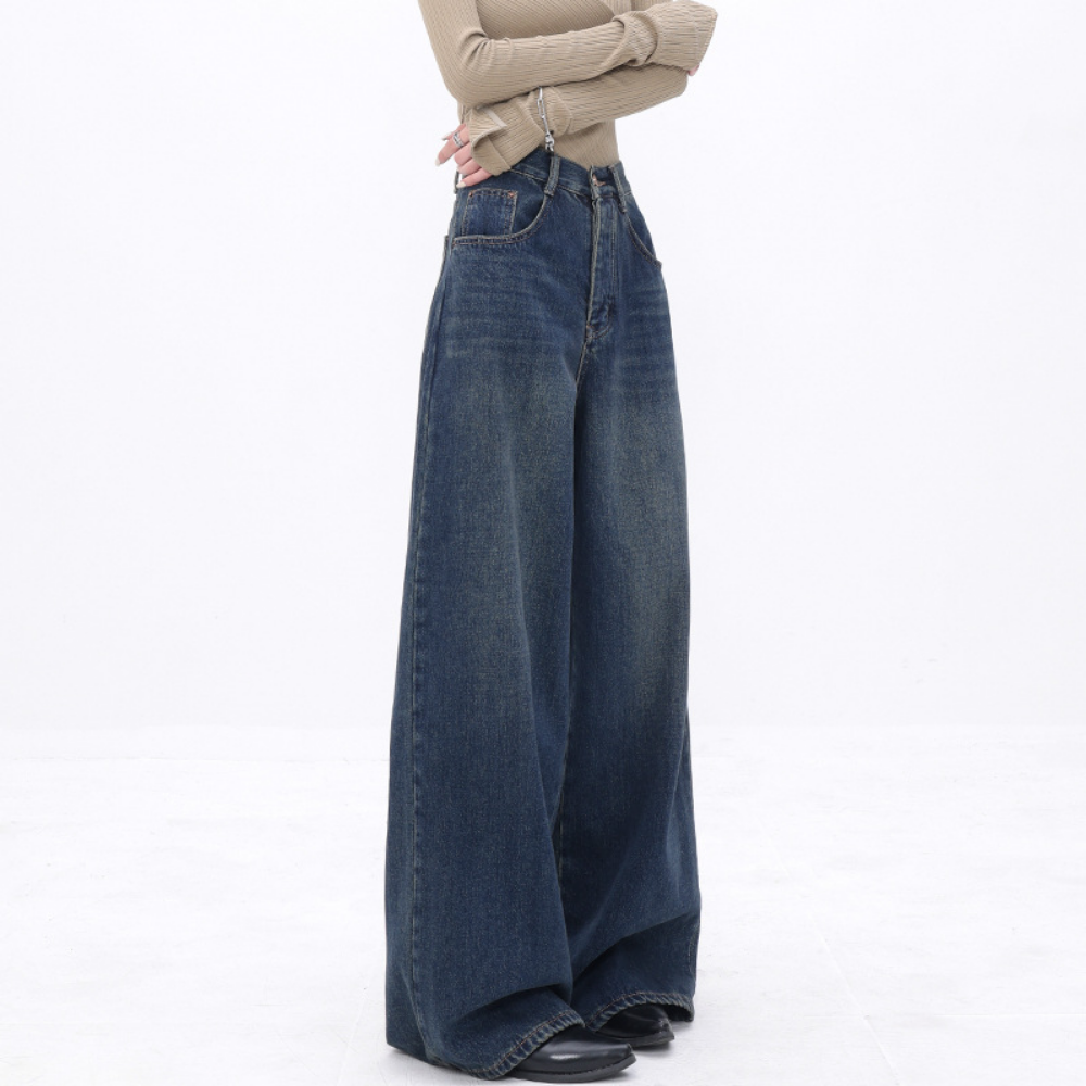 Women's Loose Solid Color Slim Fit Jeans