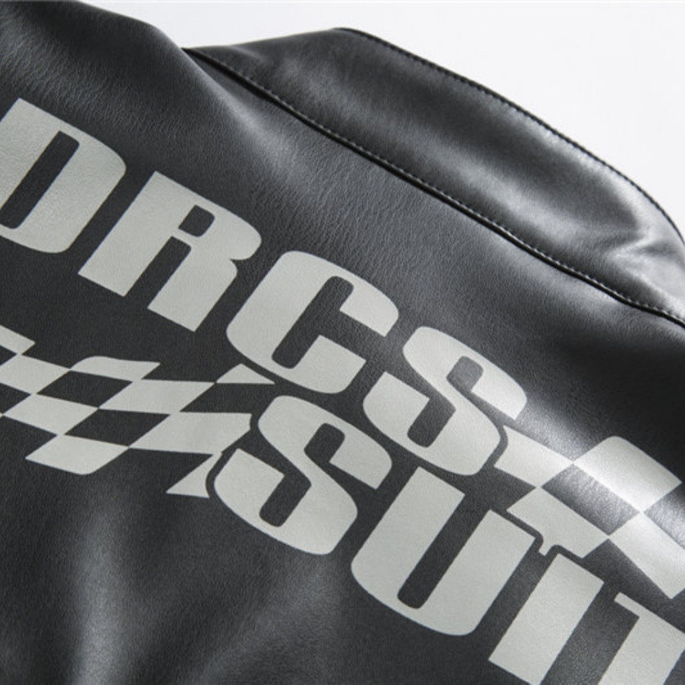 Japanese Letter PU Jacket