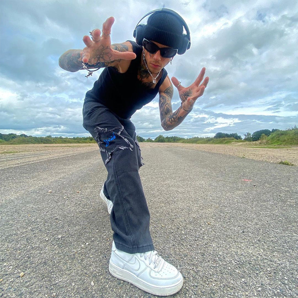 BAGGOUT Street Star Patchwork Baggy Jeans