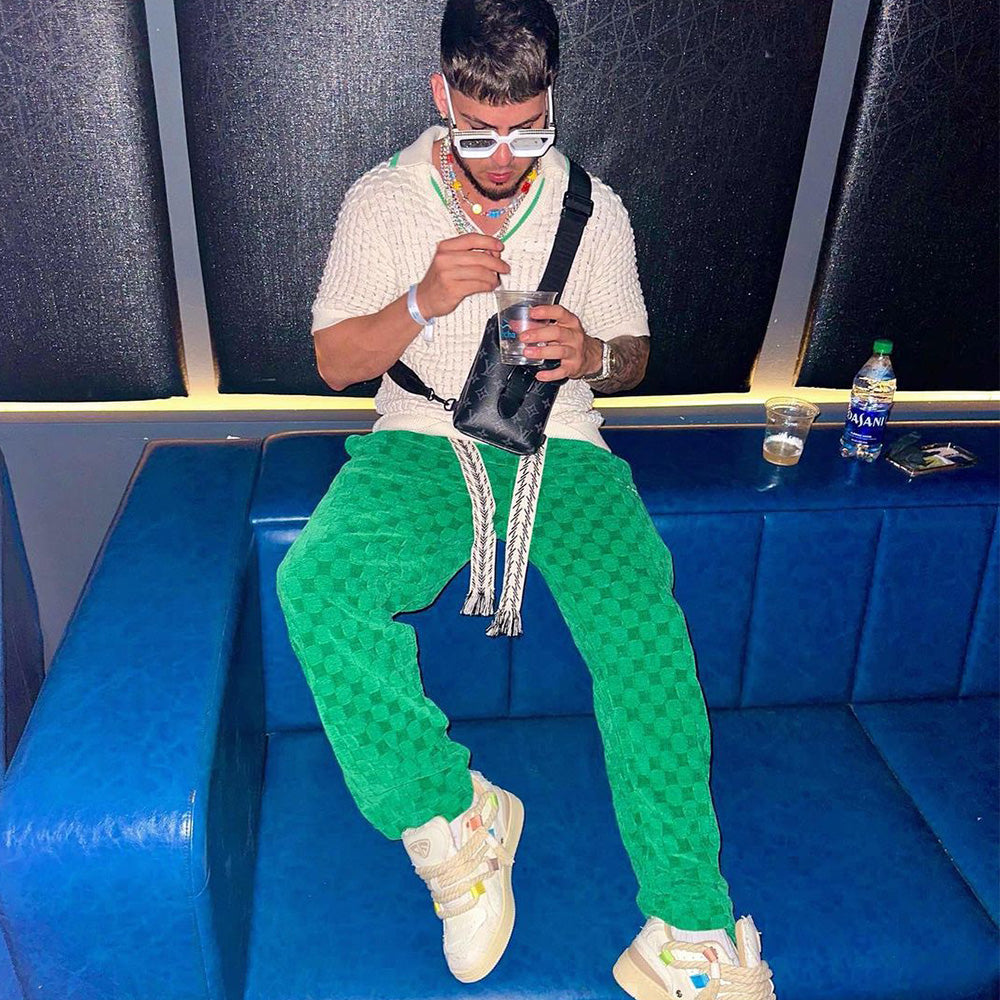 Retro solid color drawstring Sweatpants