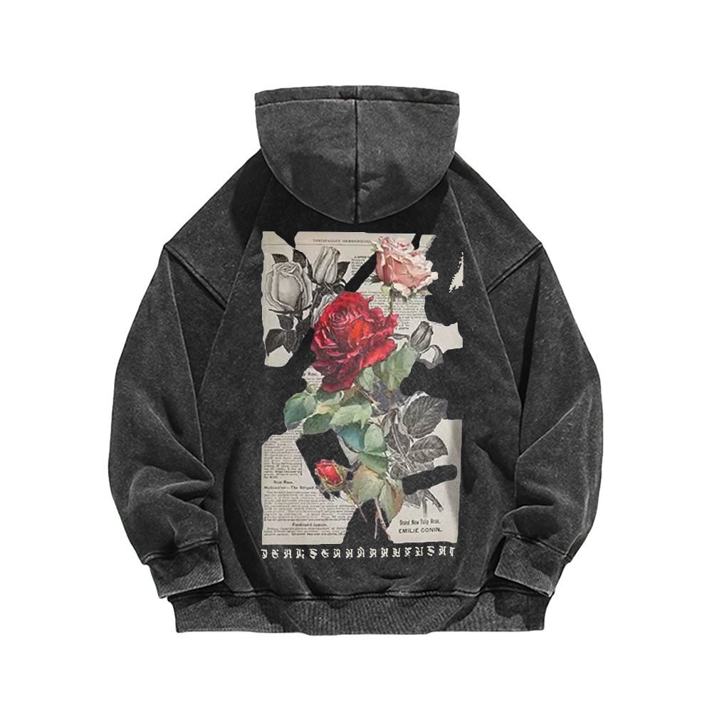 High Street Art Rose Washed Hoodie