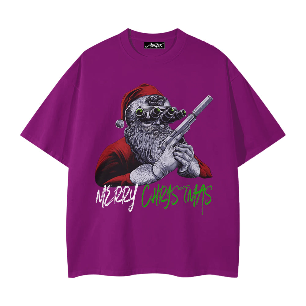 High Street Santa Claus With A Gun T-Shirt