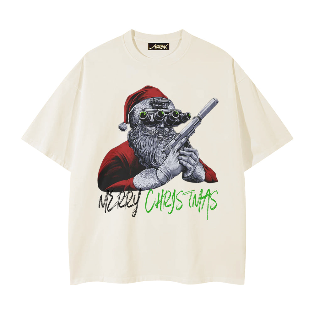 High Street Santa Claus With A Gun T-Shirt